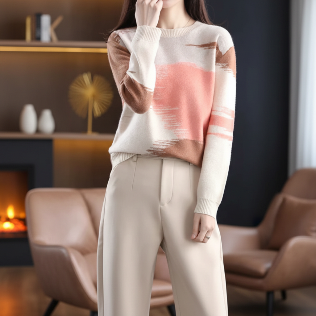 Ladies' Sweater with Round Neck - Greta product view