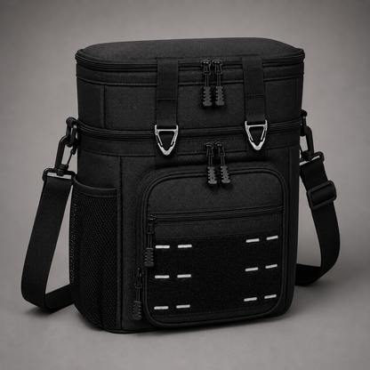 Taktische Kühltasche zum Umhängen Seitenansicht