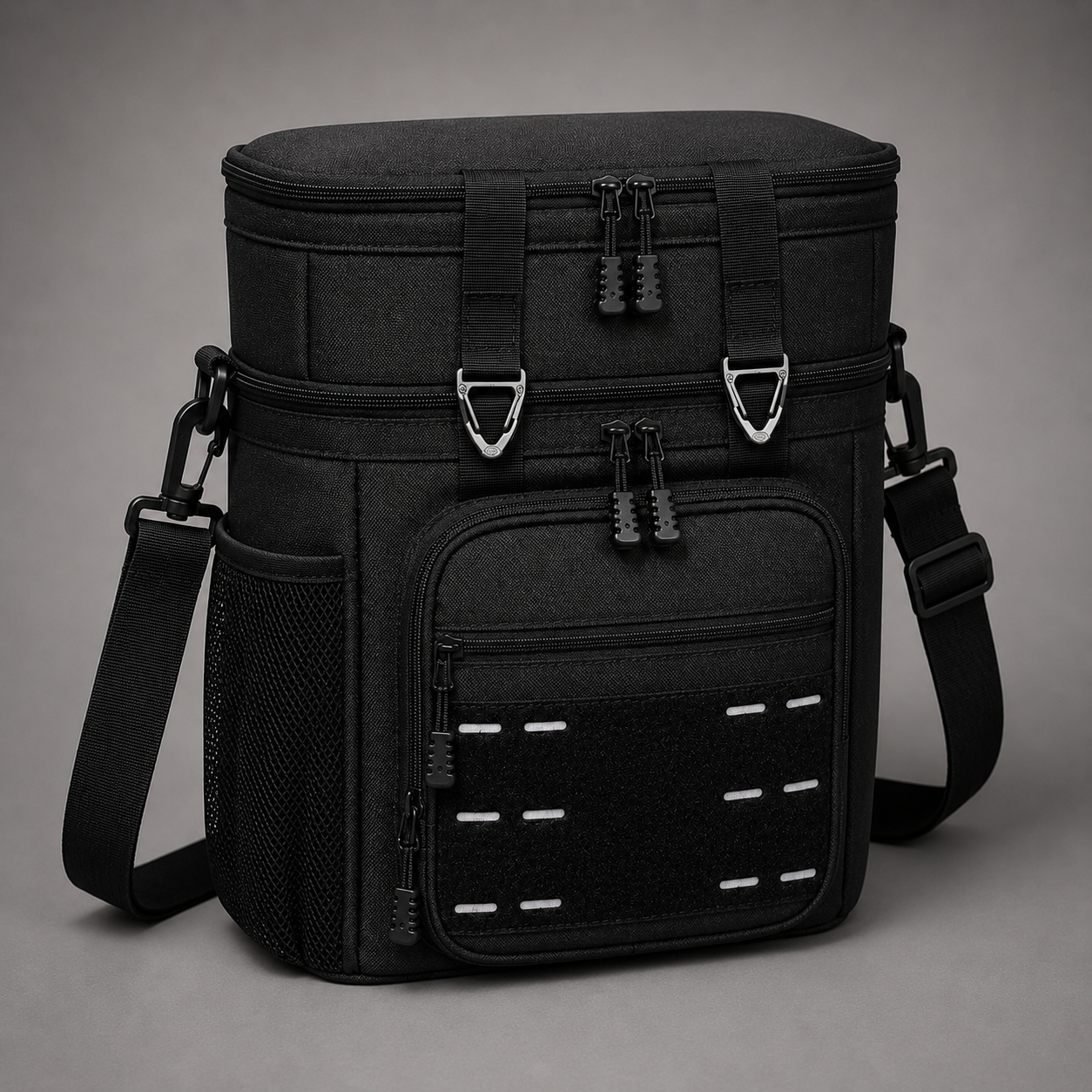 Taktische Kühltasche zum Umhängen Seitenansicht