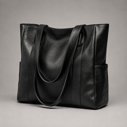 Klassische Leder-Tragetasche Detailansicht
