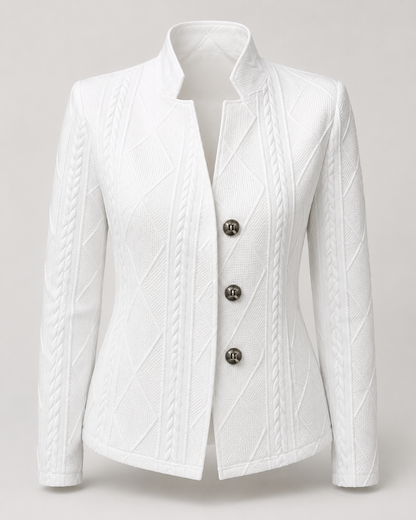 Zopfstrick-Blazer-Jacke Seitenansicht