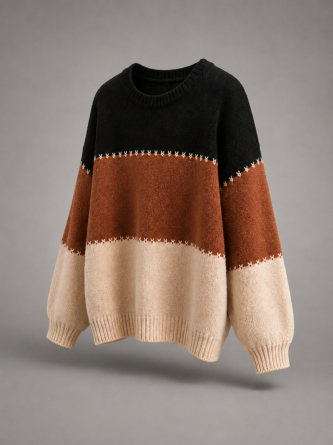 Colorblock-Oversized-Pullover