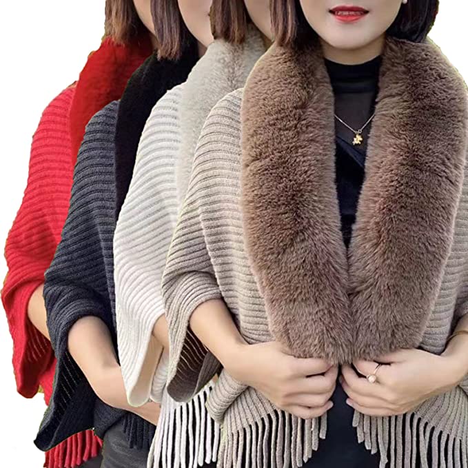 Ladies' Coat Louise - With Luxurious Faux Fur Collar | One Size product view