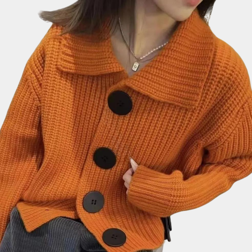Trendy Orange Women's Jacket - Romy product view