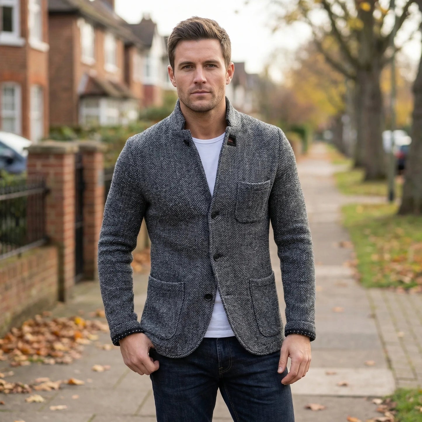 Men's Short-Length Fitted Blazer product view