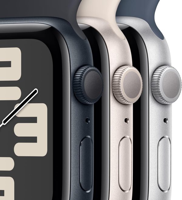 Apple Watch SE (2nd Gen) [GPS 40mm] Smartwatch with Starlight Aluminum Case with Starlight Sport Band S/M. Fitness & Sleep Tracker, Crash Detection, Heart Rate Monitor - Image 3