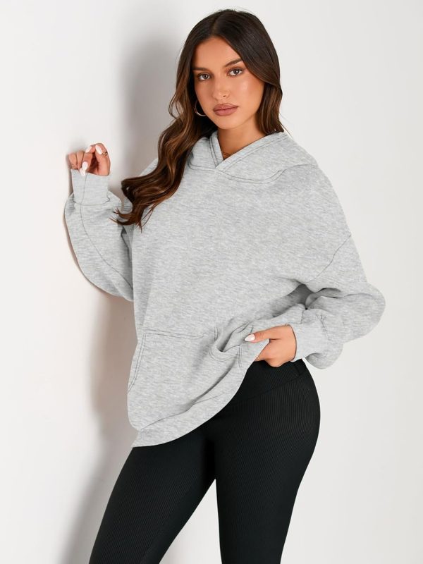 Womens Hoodies Oversized Sweatshirts Pullover Fleece Sweaters Long Sleeve Winter Fall Outfits Fashion Y2k Clothes - Image 2