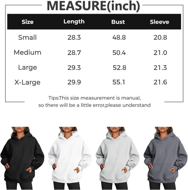 Womens Hoodies Oversized Sweatshirts Pullover Fleece Sweaters Long Sleeve Winter Fall Outfits Fashion Y2k Clothes - Image 7