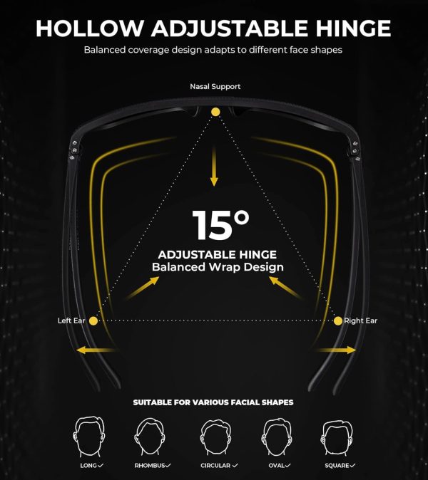 Polarized Sunglasses for Men, Lightweight Sun Glasses with UV Protection for Driving Fishing Golf - Image 6