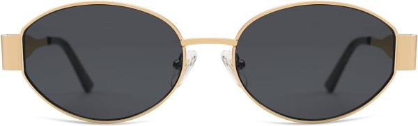 Retro Oval Sunglasses for Women Men Trendy Sun Glasses Classic Shades UV400 Protection SJ1217 - Image 2